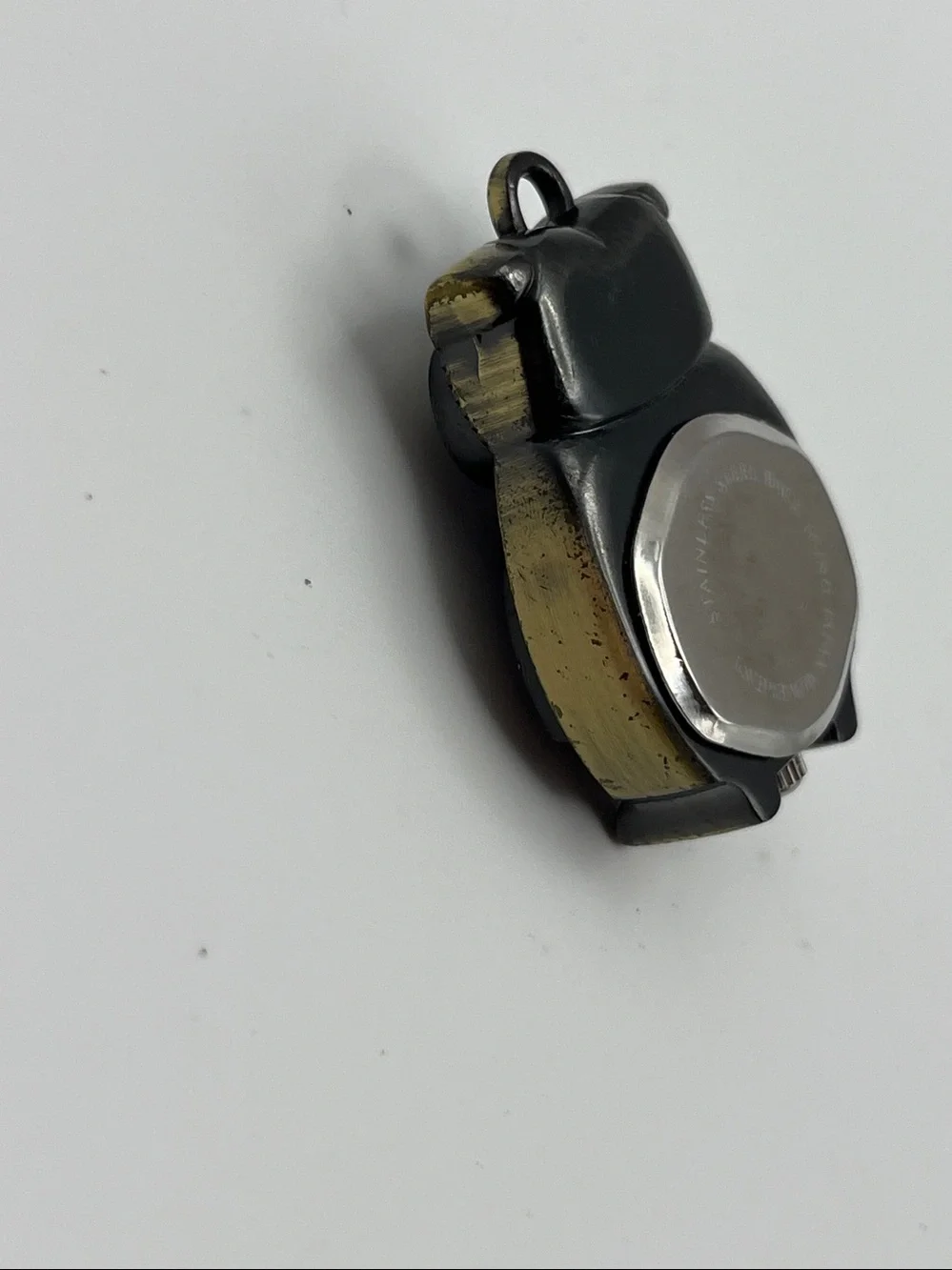 Owl Pendant Quartz Watch Necklace - Bronze Tone